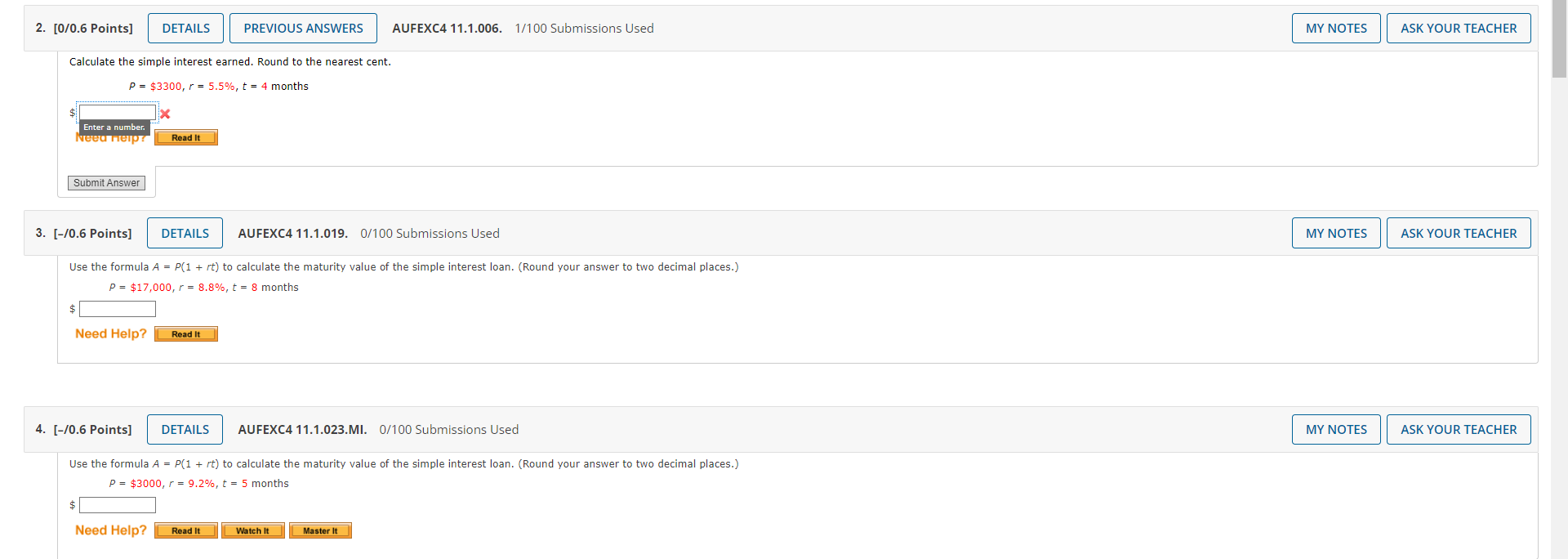 2. [0/0.6 Points] DETAILS PREVIOUS ANSWERS