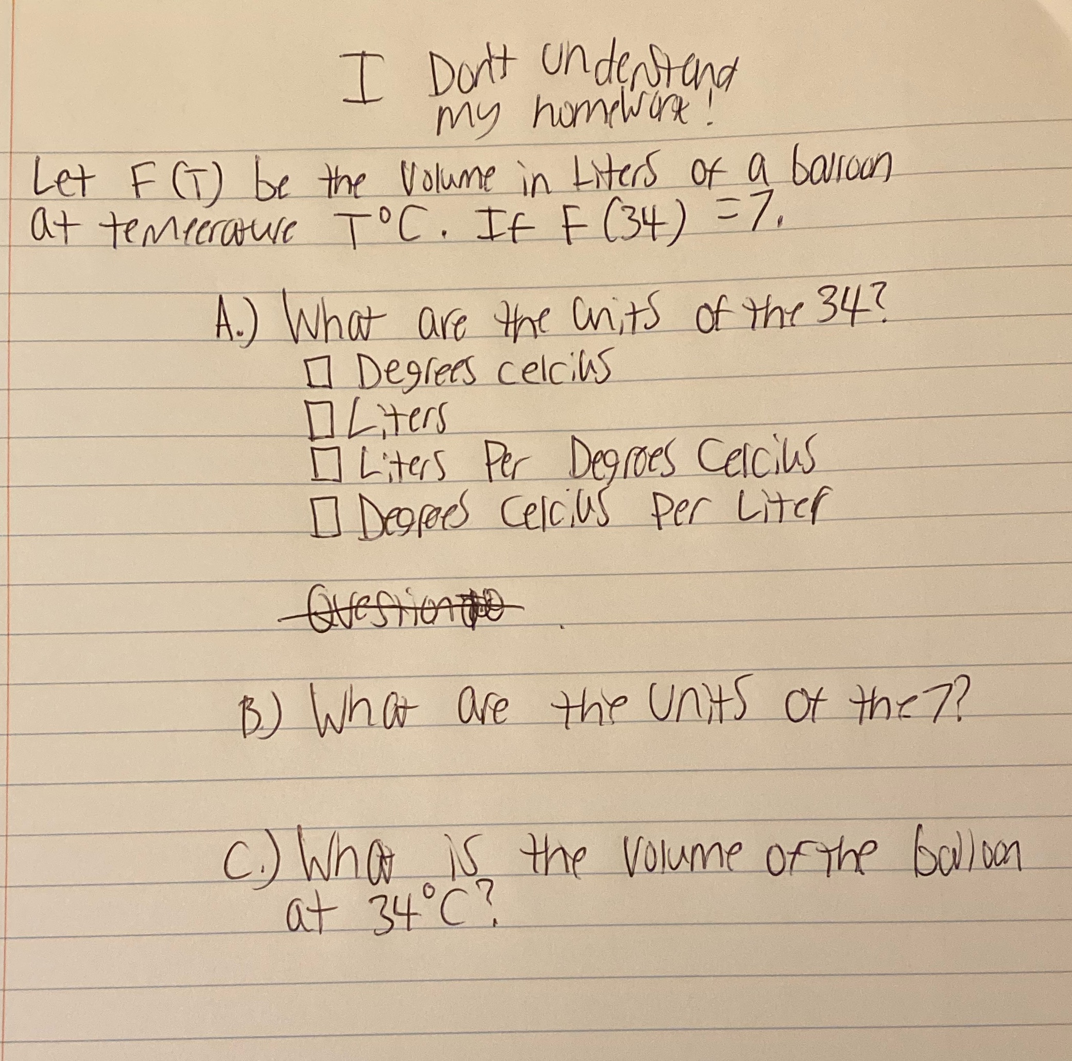 I Don't understand my homework! Let F (T )