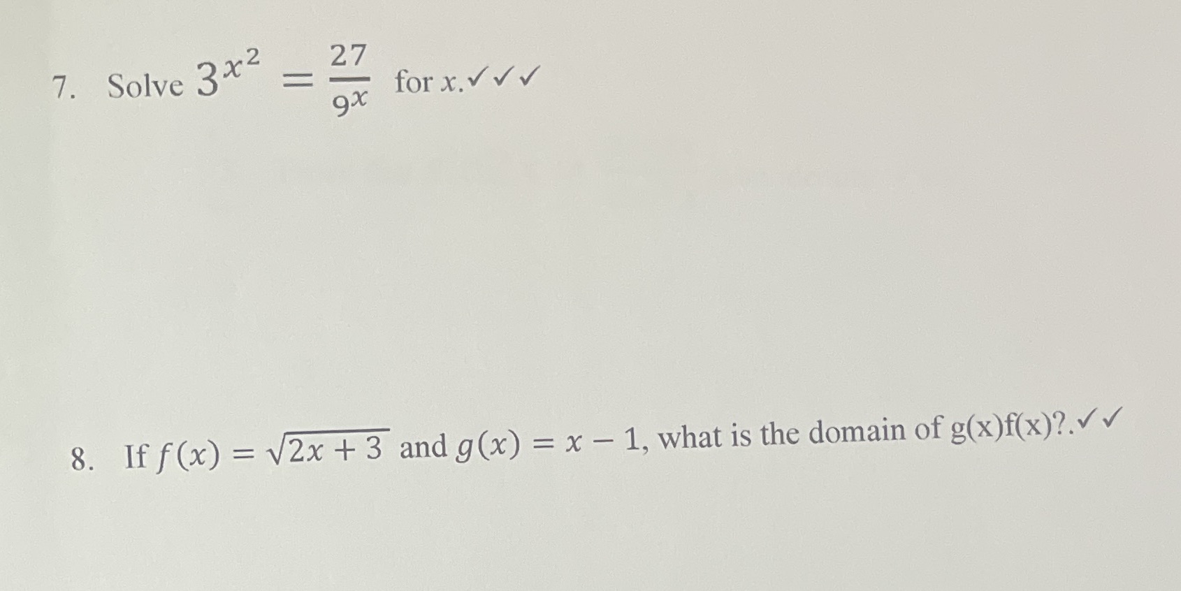 Advanced functions - thank you in advance 7.