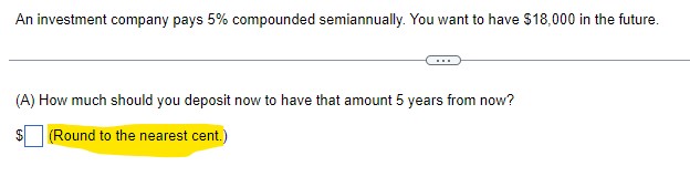 An investment company pays 5% compounded