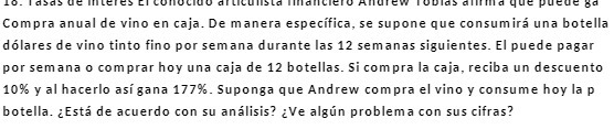 Compra anual de vino en caja. De manera