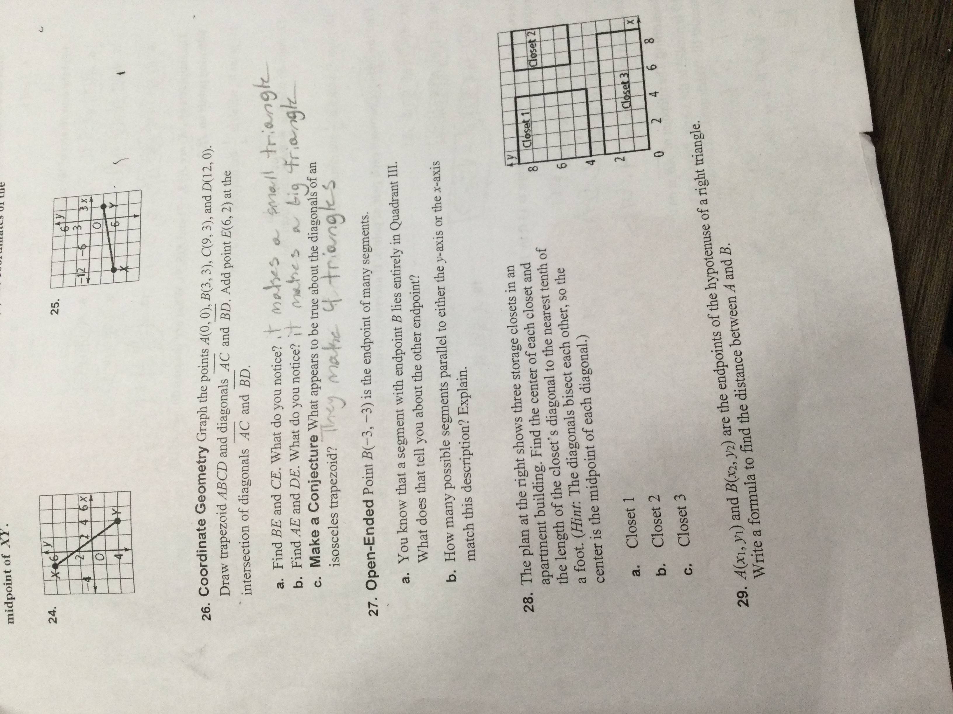 midpoint of XY. 24. 25. -12 26. Coordinate