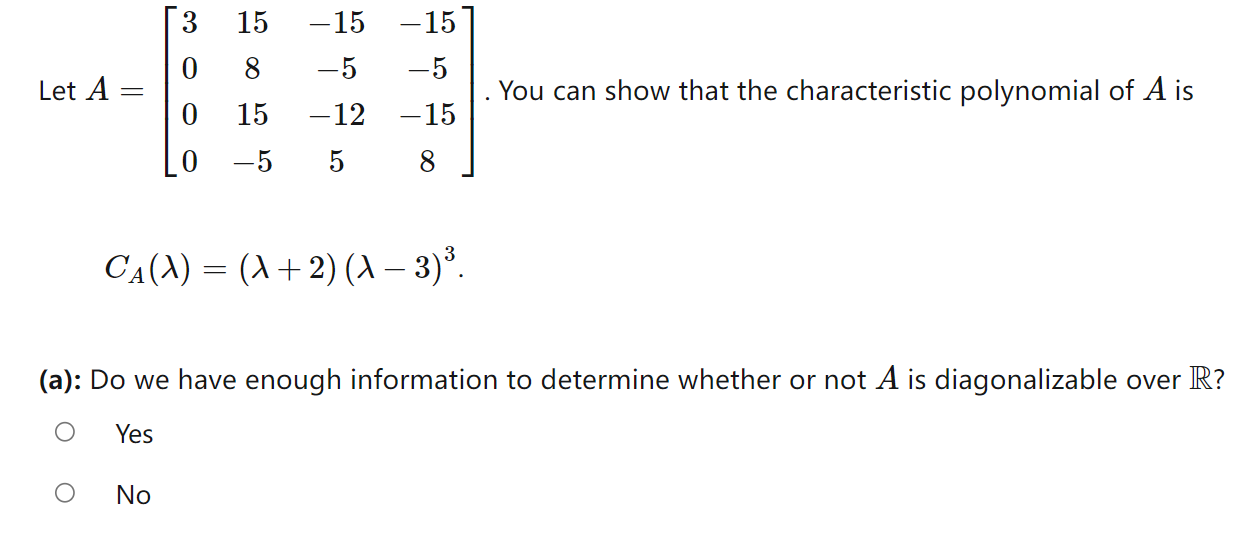 \fN From (a) above we have that [T] g = 8 (b):