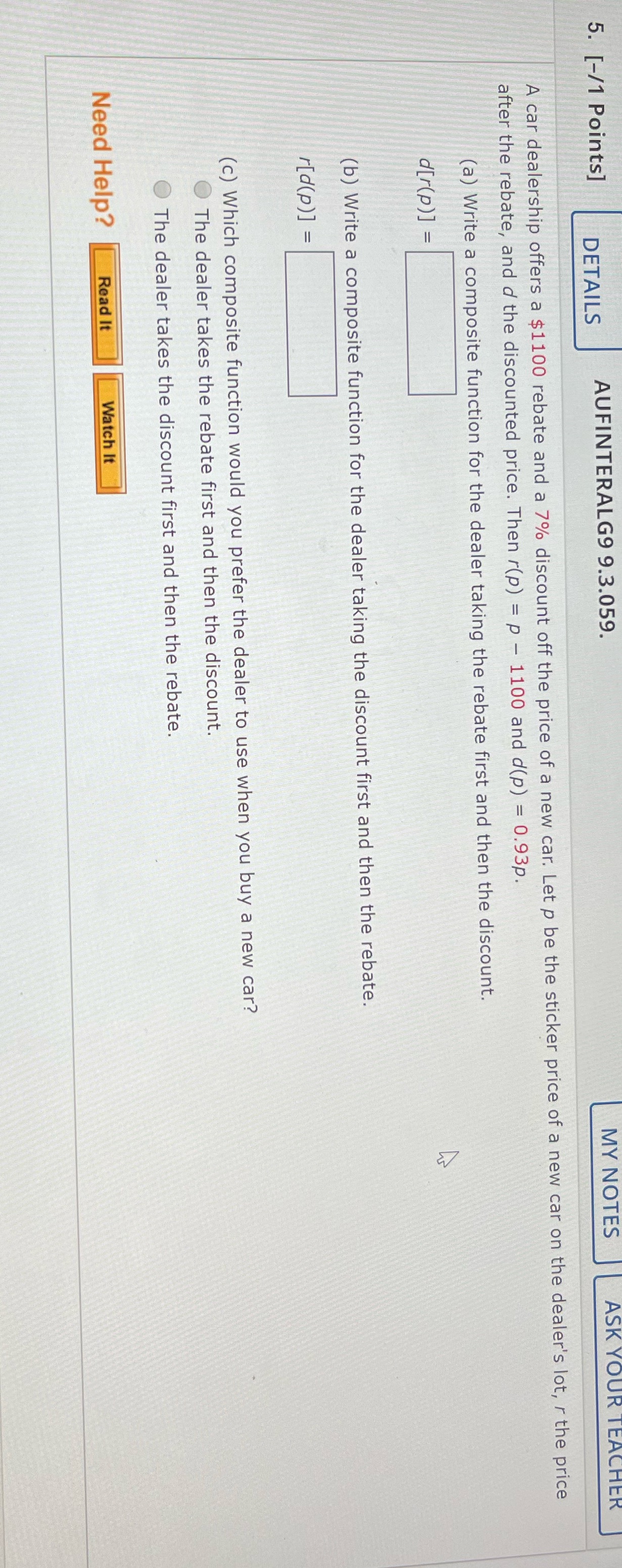 5. [-/1 Points] DETAILS AUFINTERALG9 9.3.059. MY