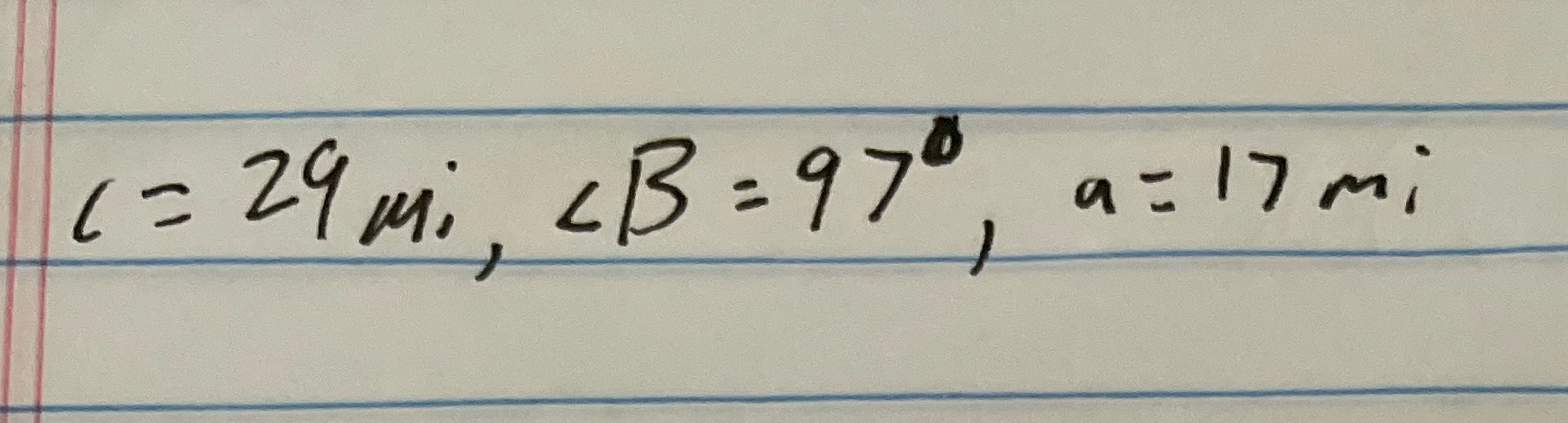 The unit for this equation is law of sine and