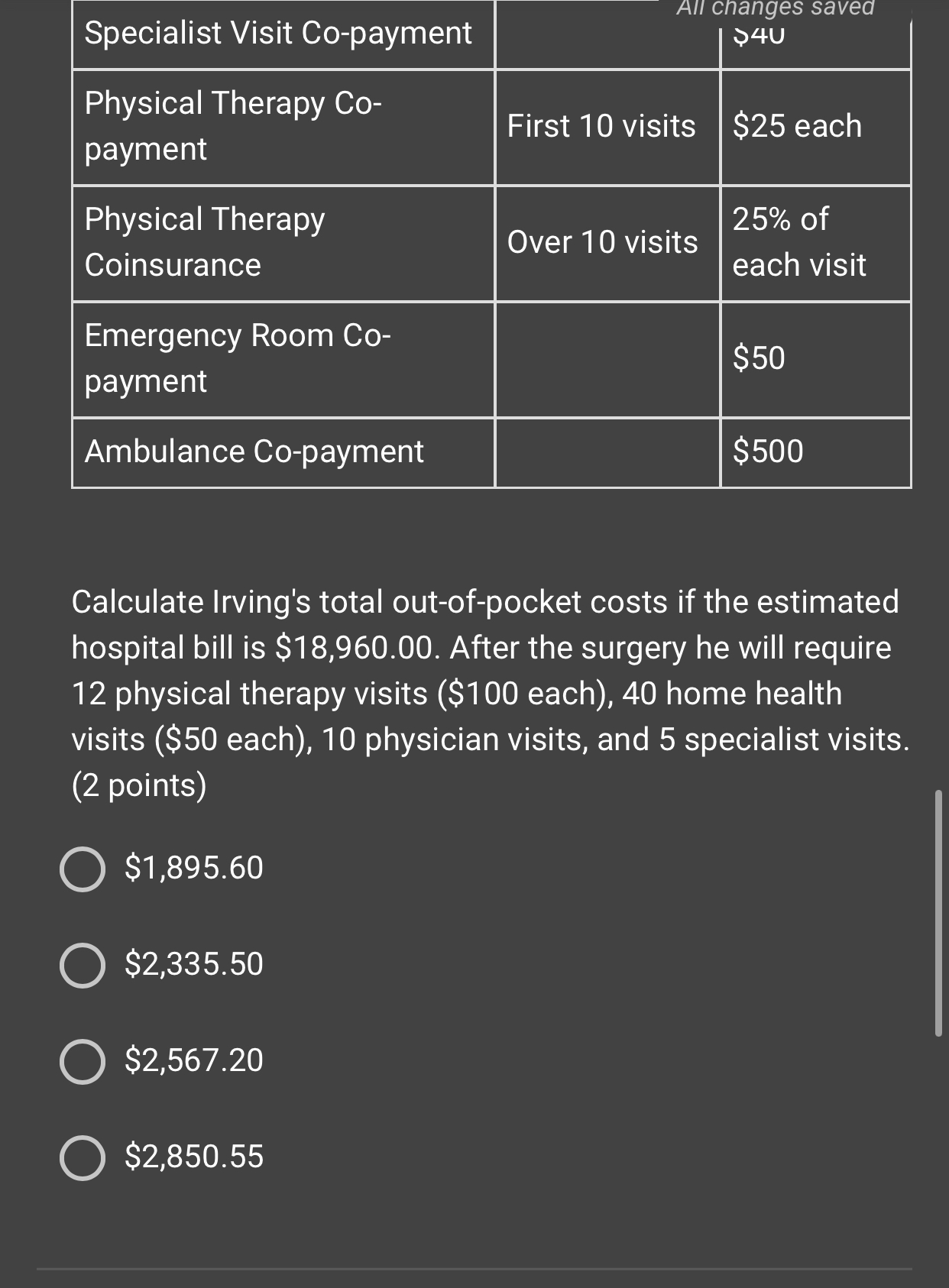 2. (06.03 MC) The graph shows the average cost