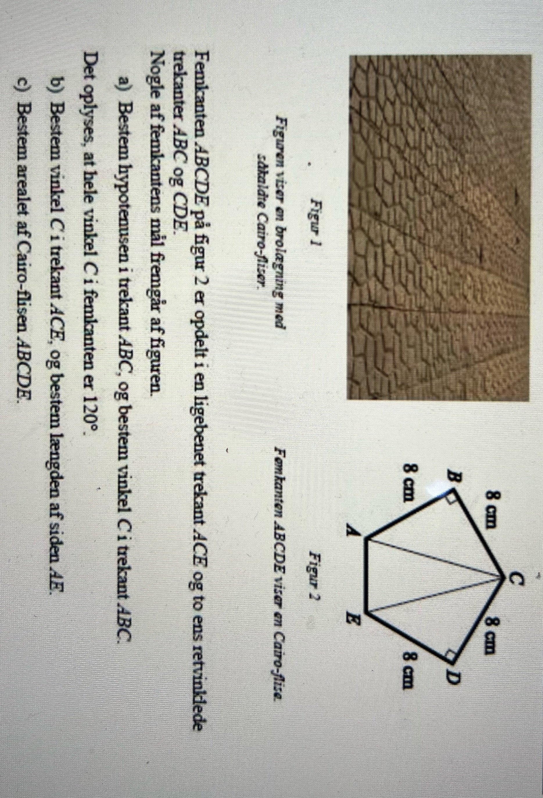 Translation: The pentch edge abcde shows a cairo