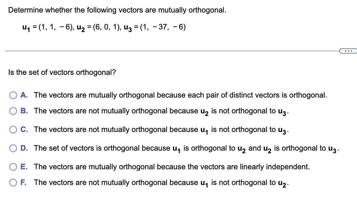 1. A set S of vectors in R" is given. Find a