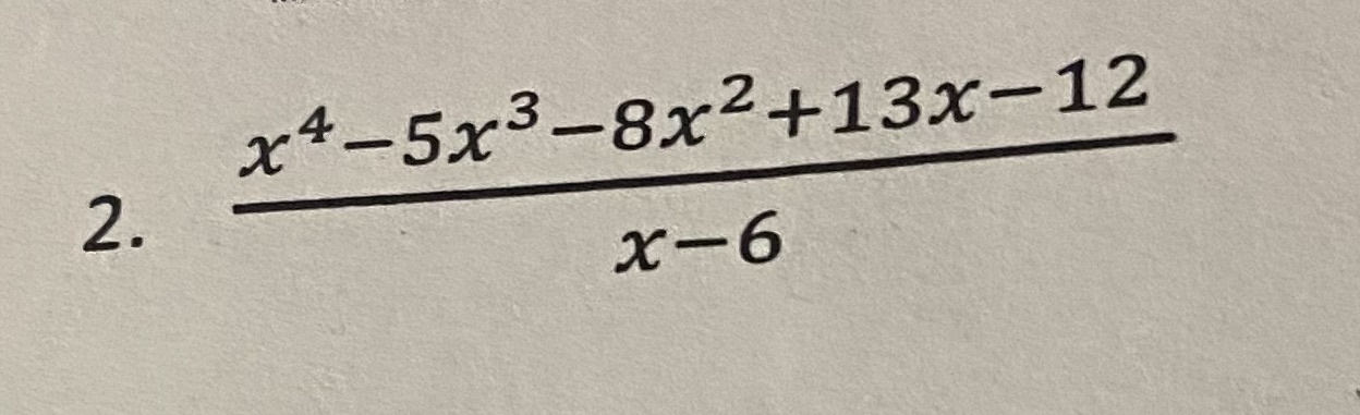 Can you solve this using synthetic division and