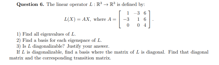 Find all parts of these questions. Question 6.