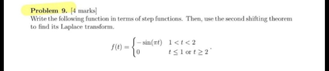 Problem 9. [4 marks] Write the following function