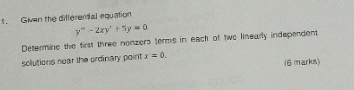 how to solve? 1. Given the differential equation