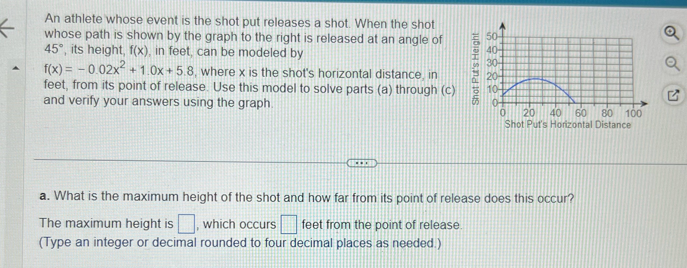 An athlete whose event is the shot put releases a