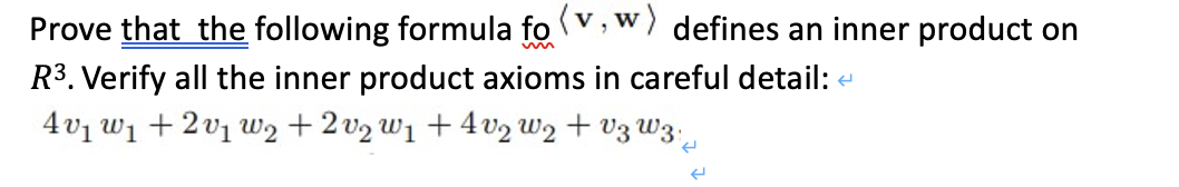 Prove that the following formula fo (v , w )