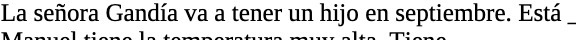 La senora Gandia va a tener un hijo en