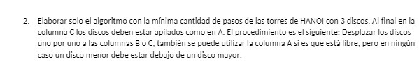 2. Elaborar solo el algoritmi con la minima