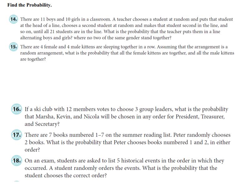 Find le Prohahity. 1;: There are 11 boys and 1t)