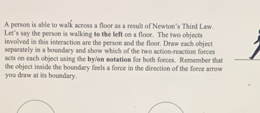 A person is able to walk across a floor as a