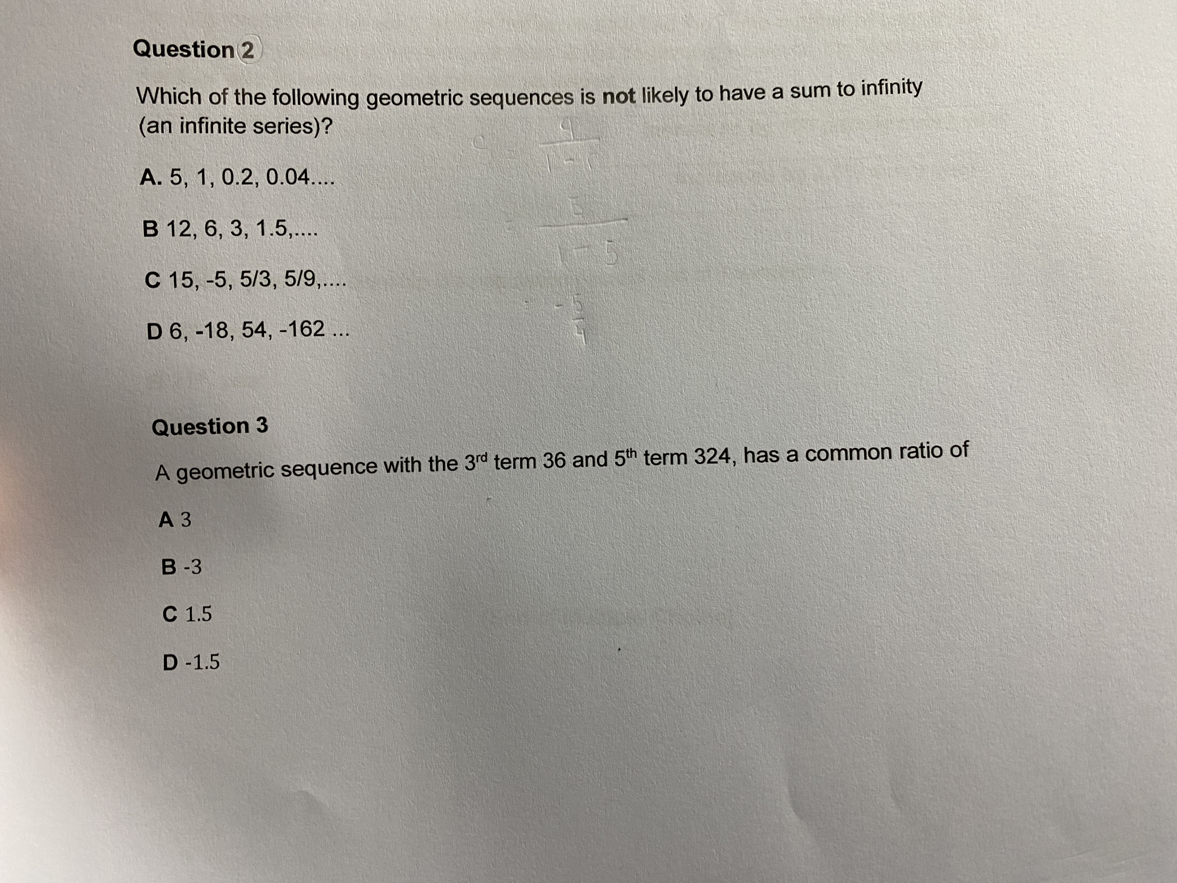 \fD 82/19 Question 5 Two big townships that were