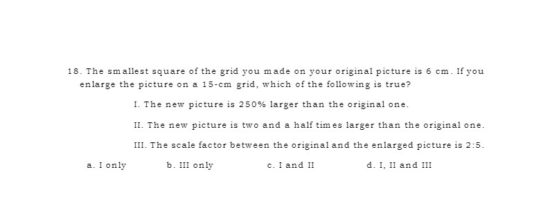 13. The smallest square of the grid you made on