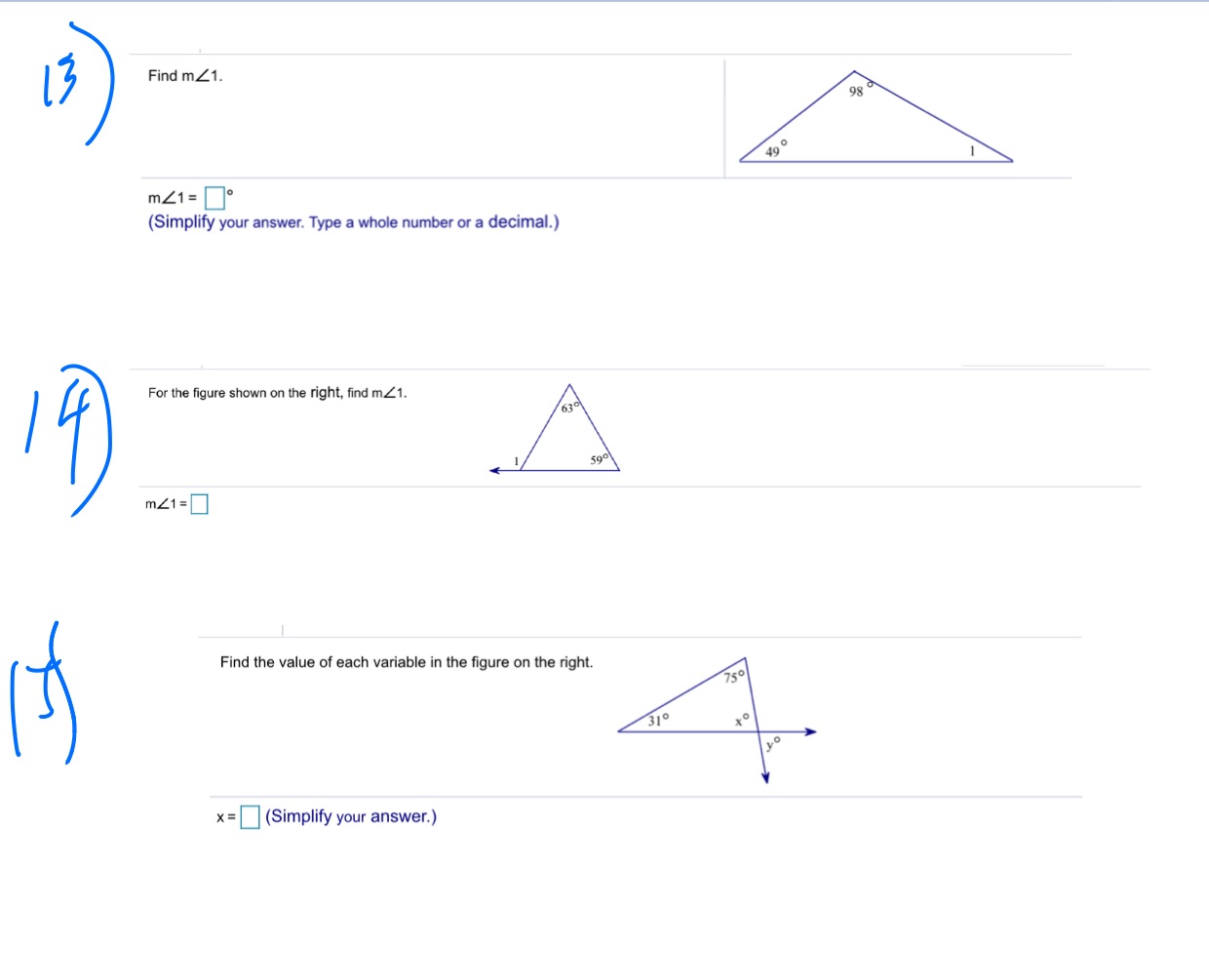 Find m 21. 98 49 0 m21 = (Simplify your answer.
