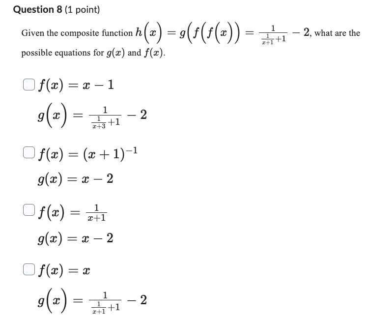 Question 4 (1 point) Using the graph above, nd (9