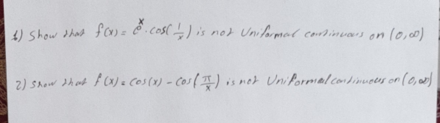Real analysis (let ur solutions obvious and