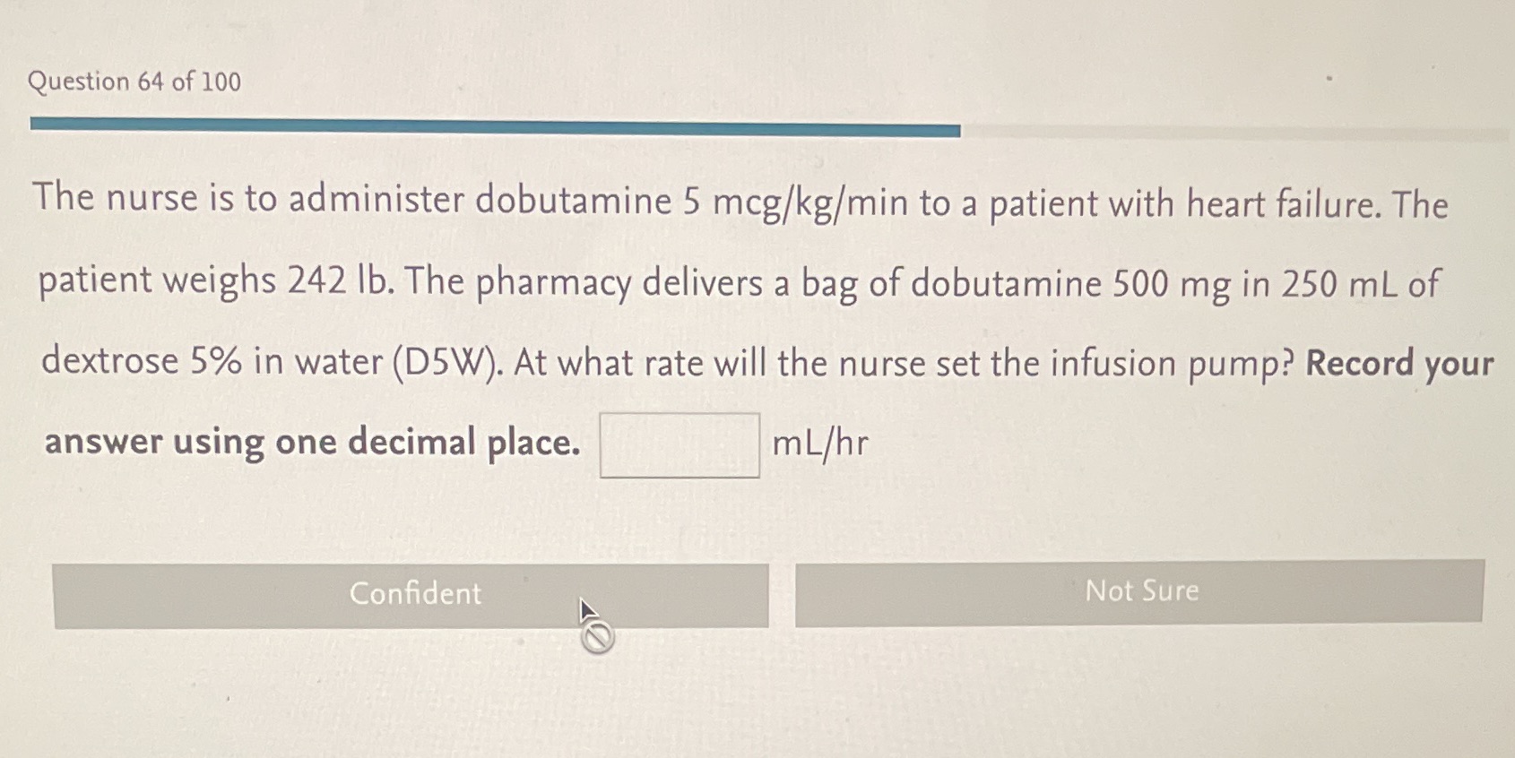 Question 64 of 100 The nurse is to administer
