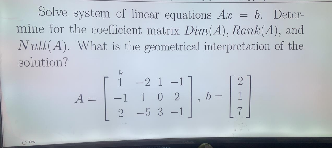 Do it Asap. Solve system of linear equations Ax =