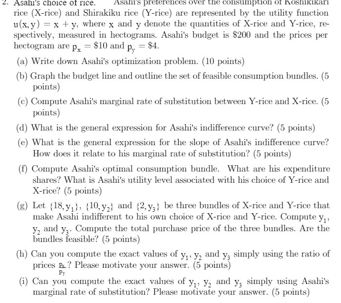 . Asahi's choice of rice. Asafir's