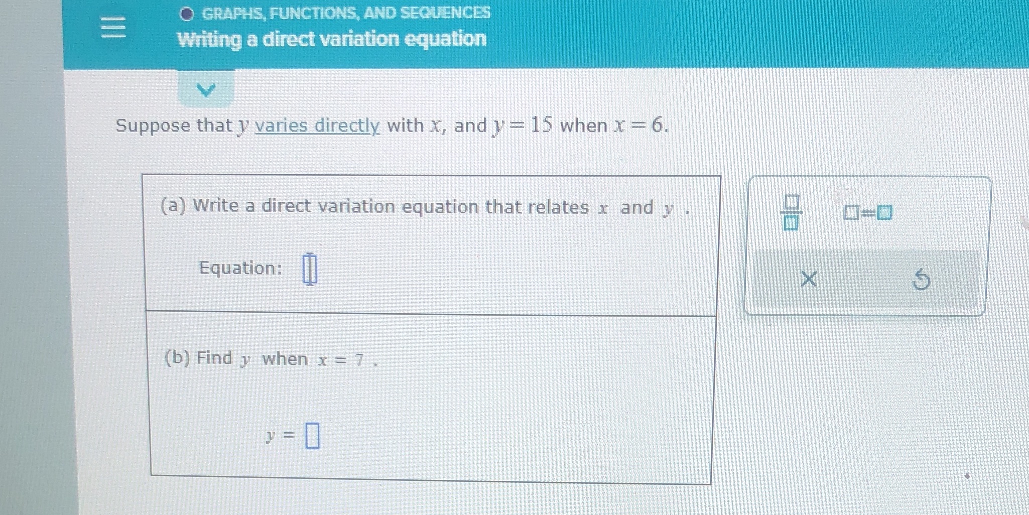 = O GRAPHS, FUNCTIONS, AND SEQUENCES Writing a