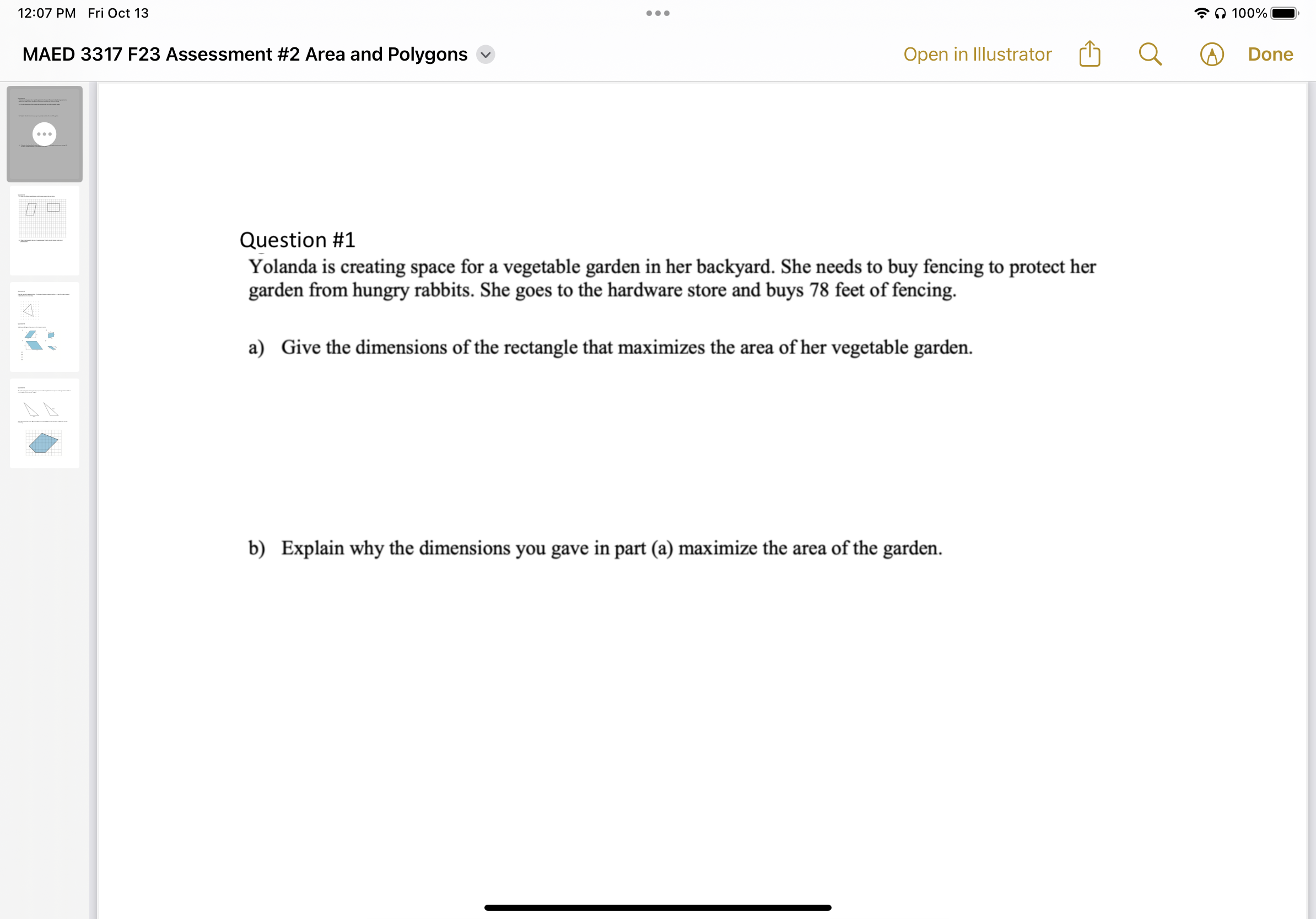12:07 PM Fri Oct 13 ... 6? 010mg} MAED 3317 F23