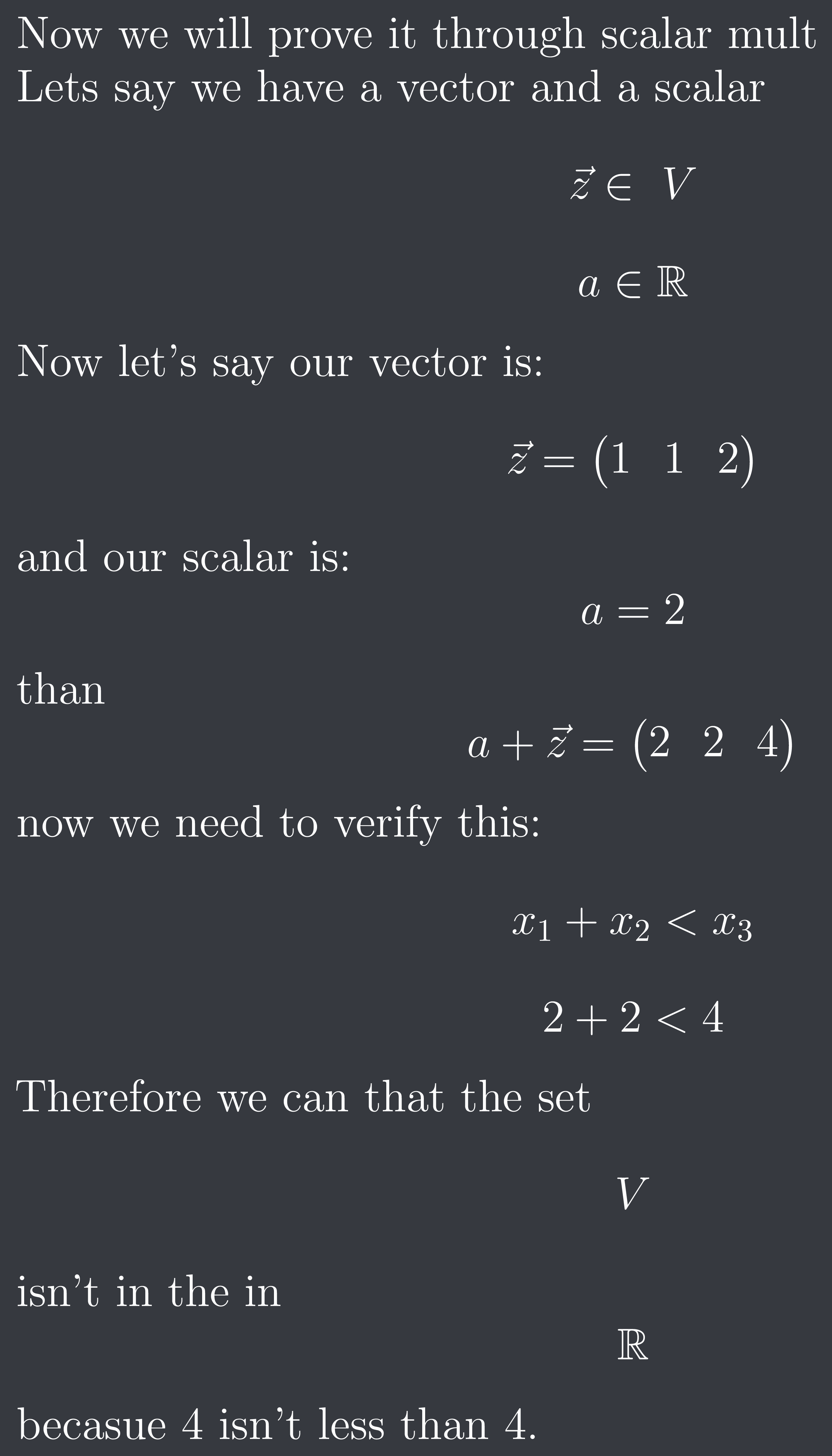 First we will prove the vector 0 DNE in V Let DEV