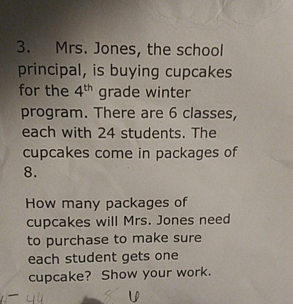 solve the problem 3. Mrs. Jones, the school