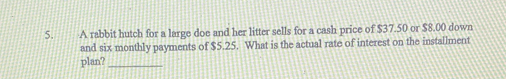 5. A rabbit hutch for a large doe and her litter