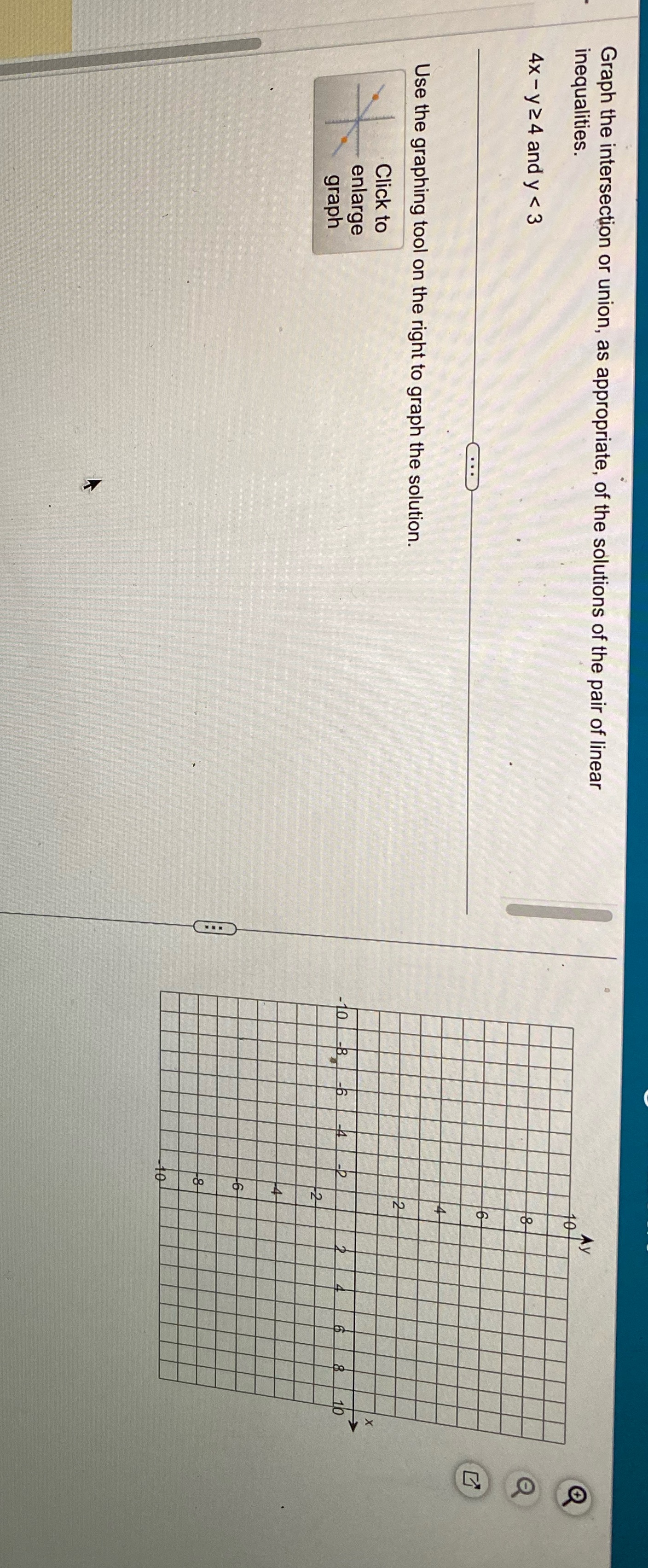 How do I graph this? Graph the intersection or