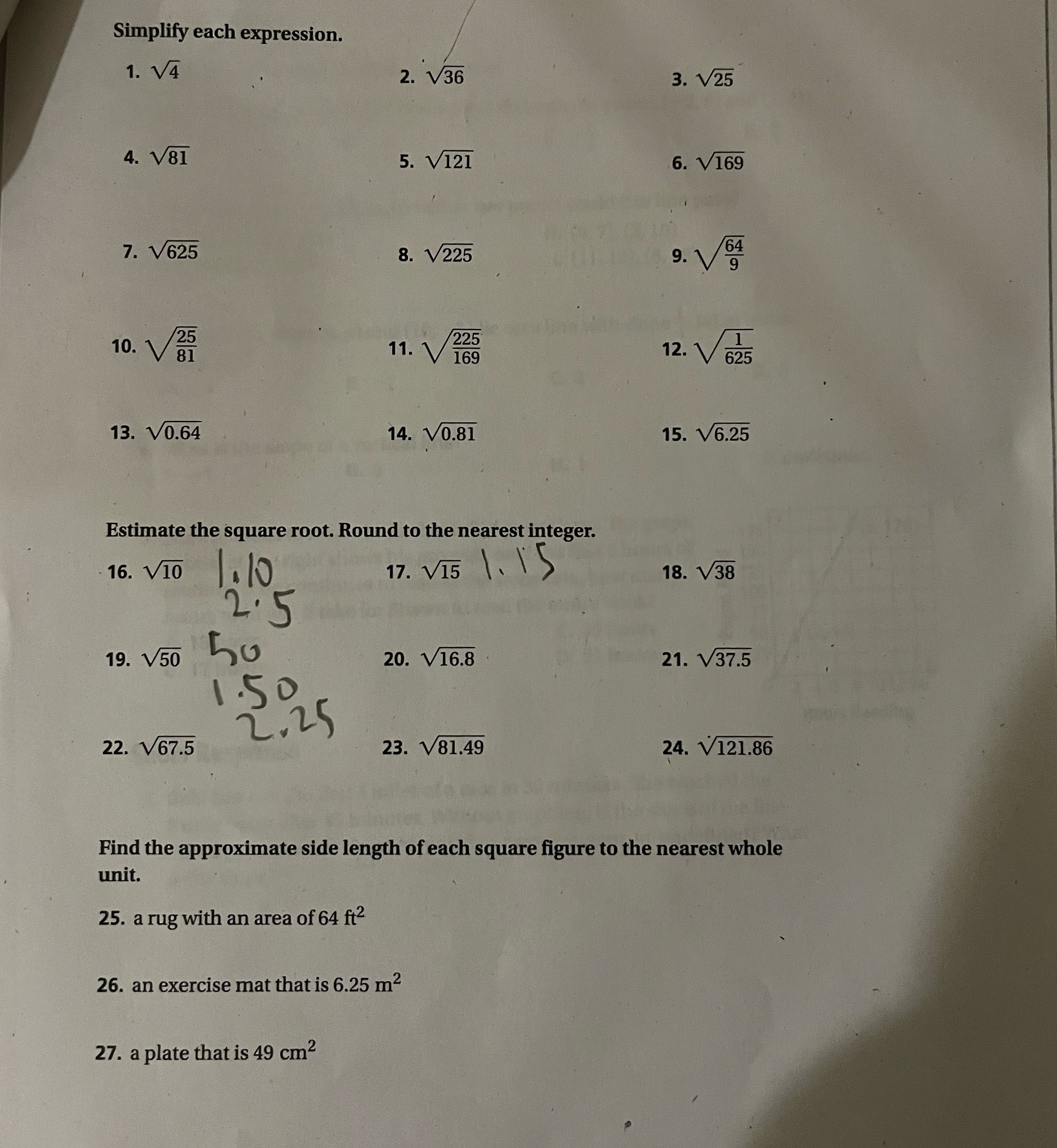 Can you help me with those please Simplify each