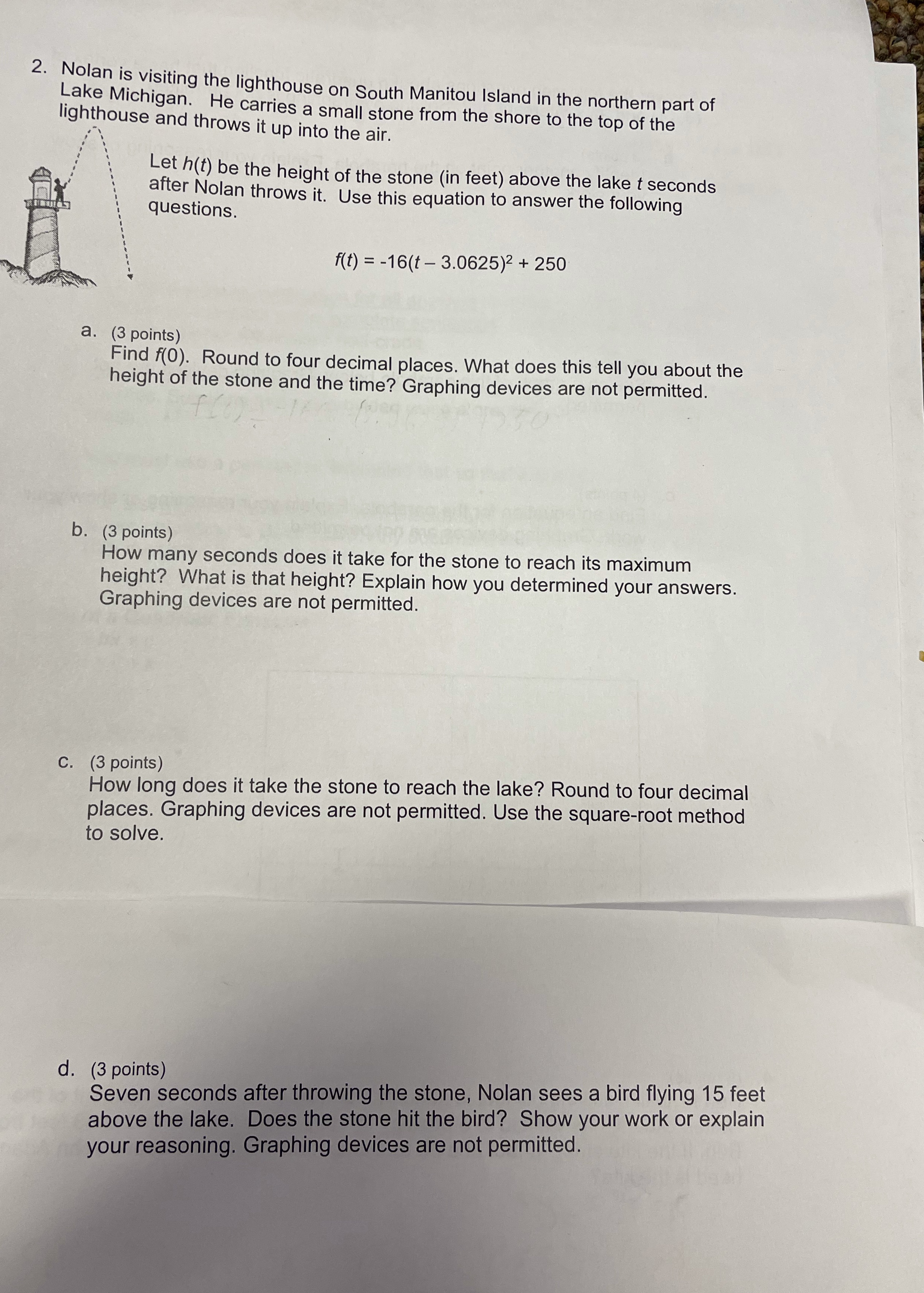 2. Nolan is visiting the lighthouse on South