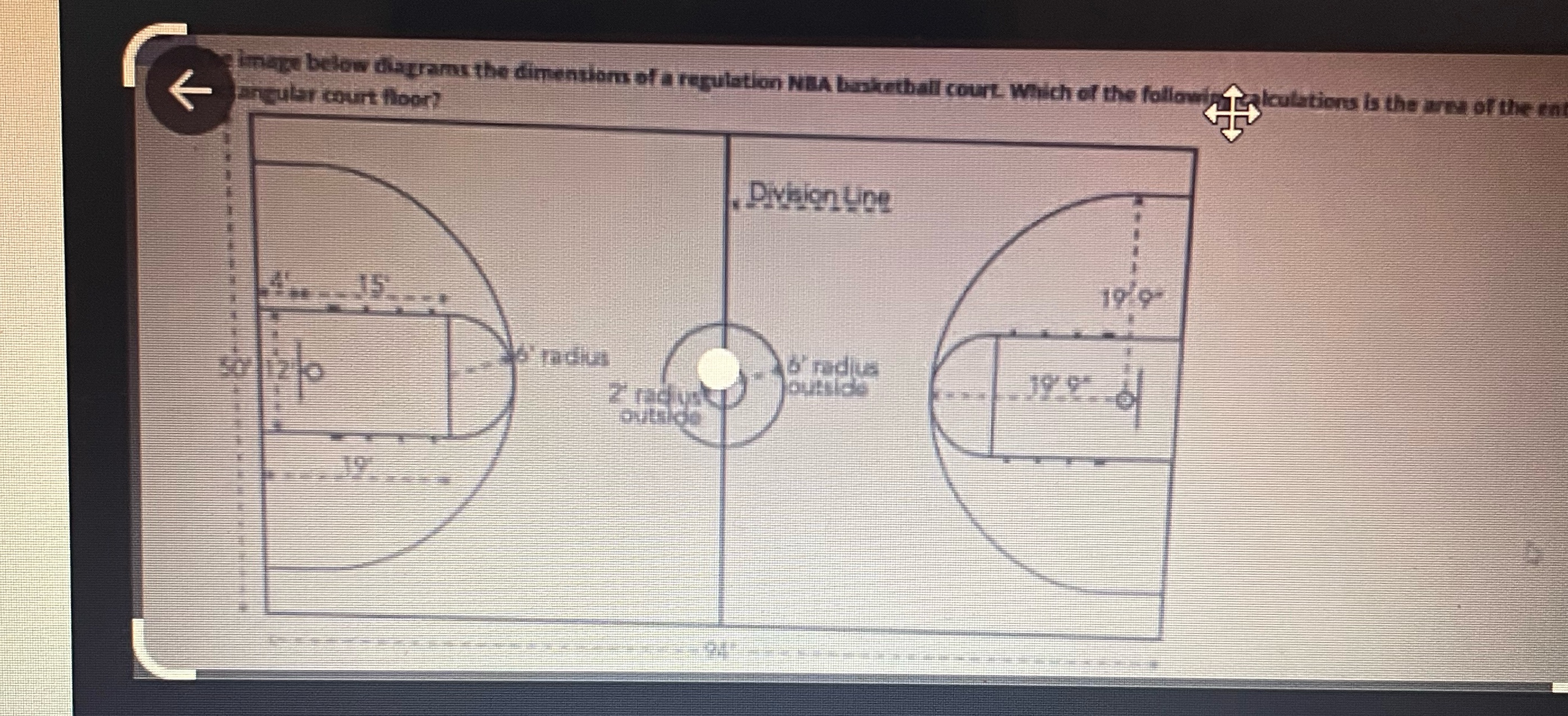image below diagrams the dimensions of a