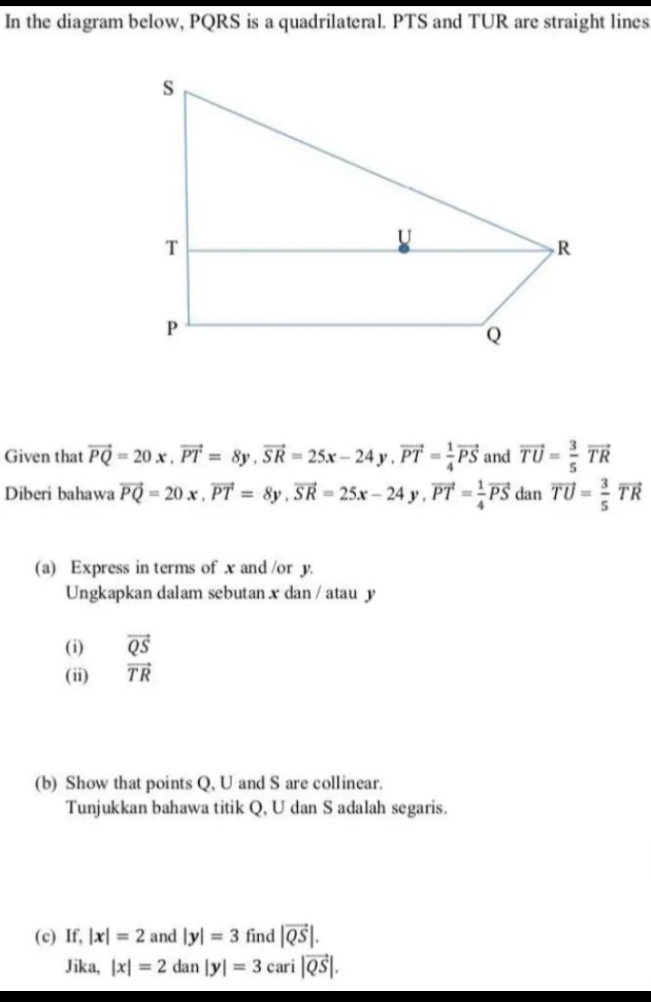pars is a quadrilateral In the diagram below,