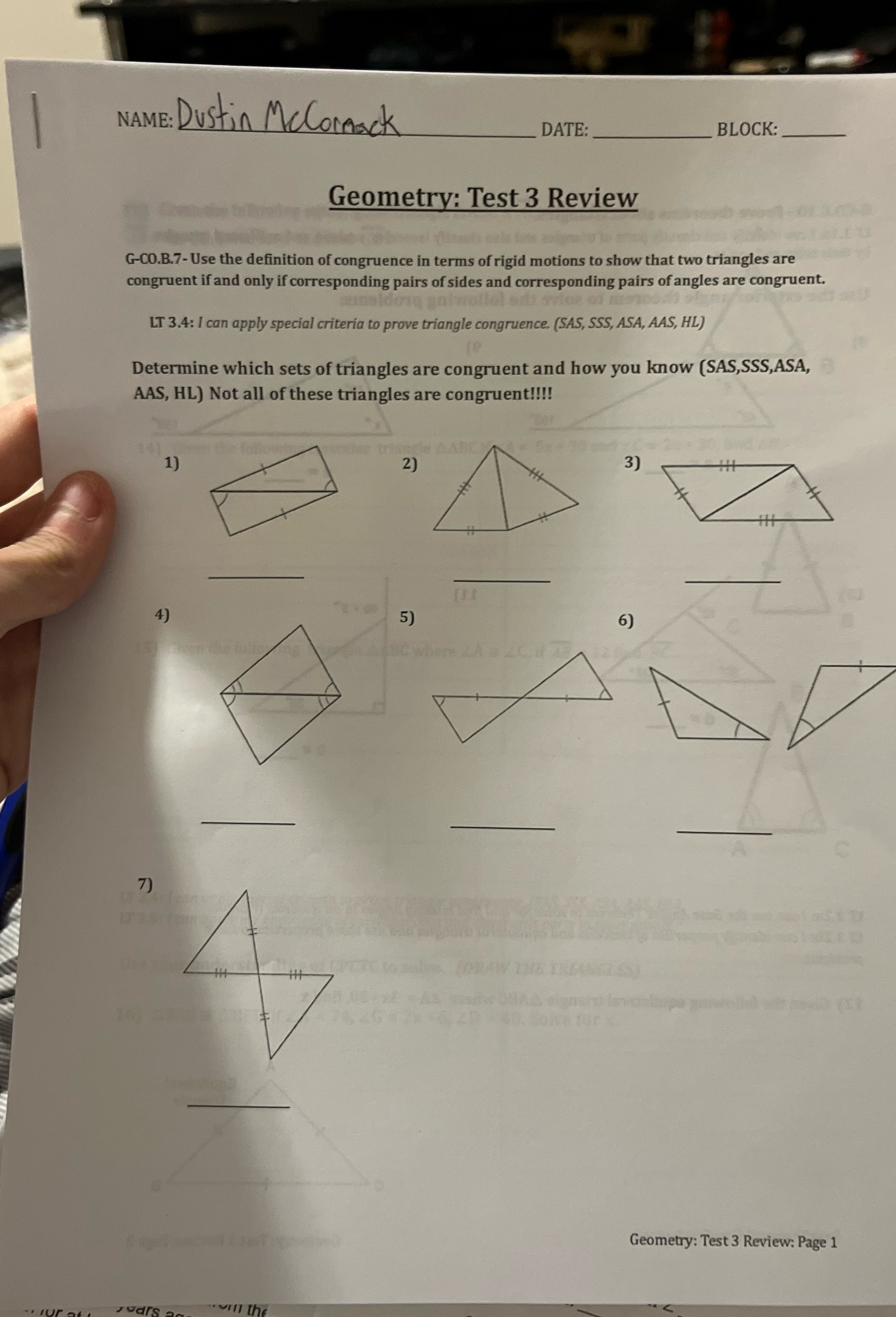 I need this solved NAME: Dustin Mccormack DATE: