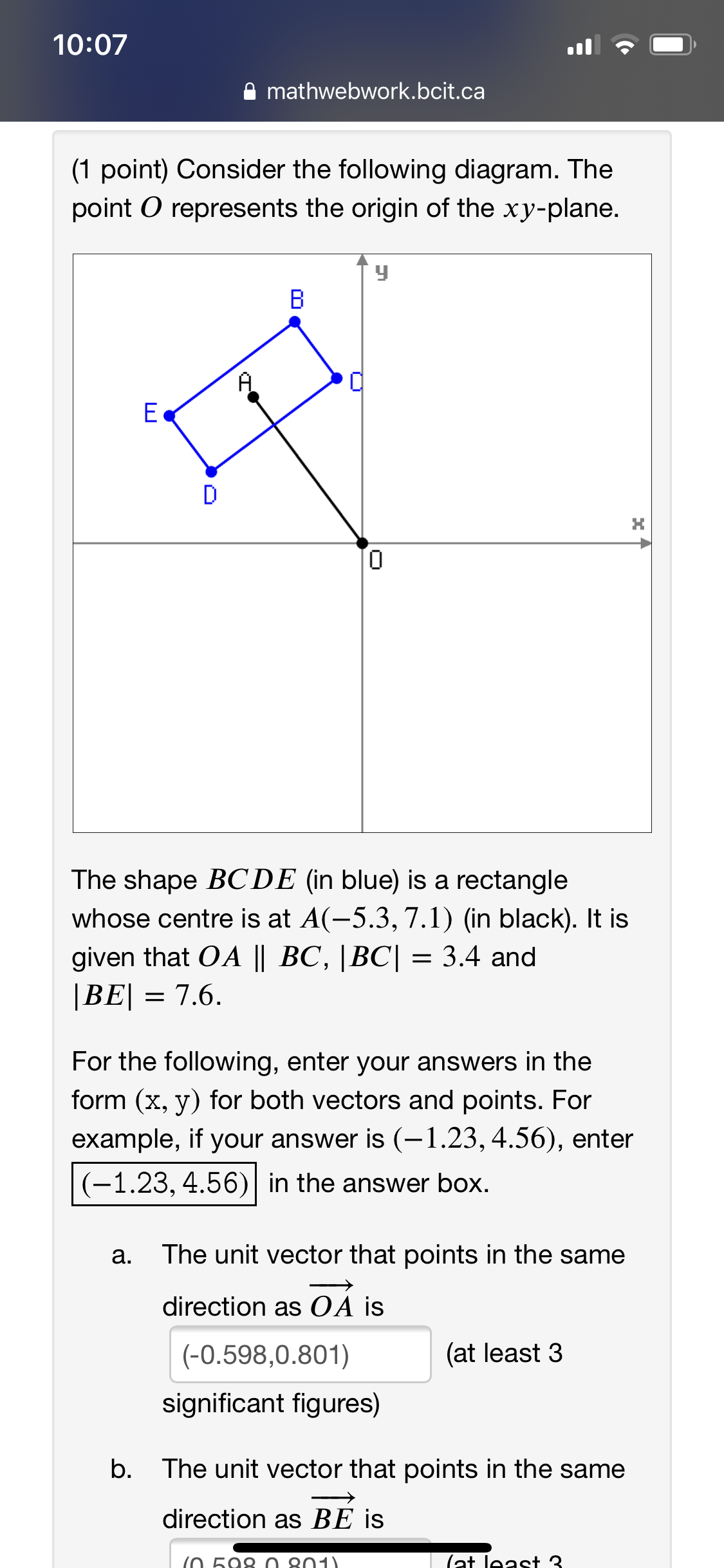 E mathwebworkbcitca (1 point) Consider the