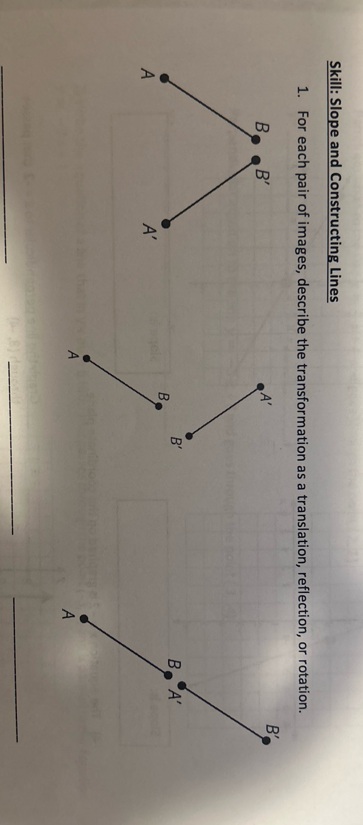 For each pair of images, describe the