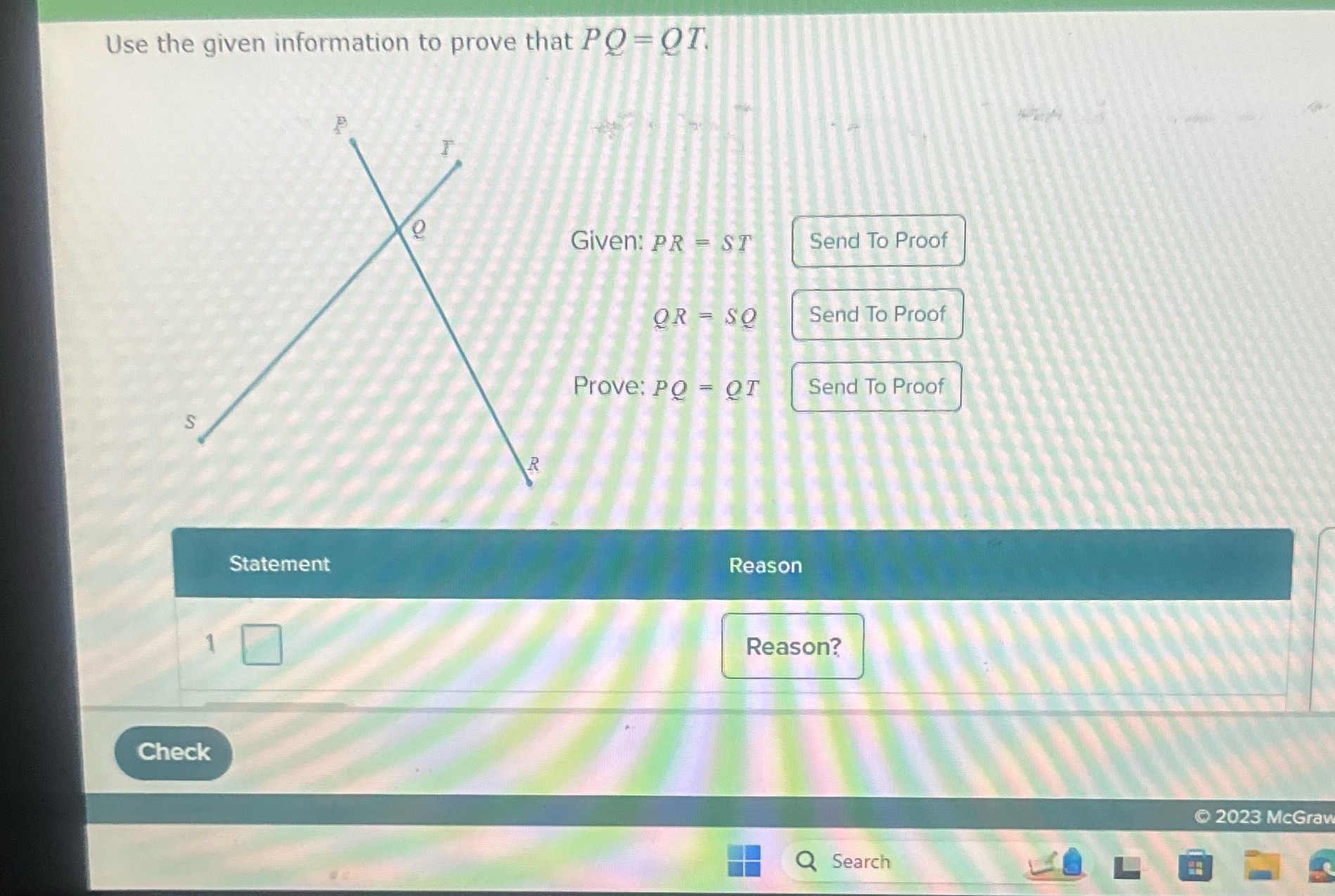 Need answers Use the given information to prove