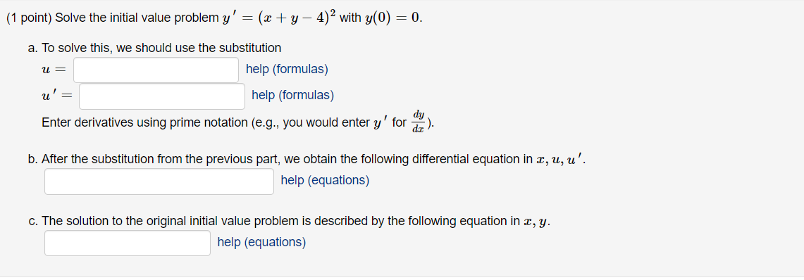 (1 point) Solve the initial value problem 2yy' +