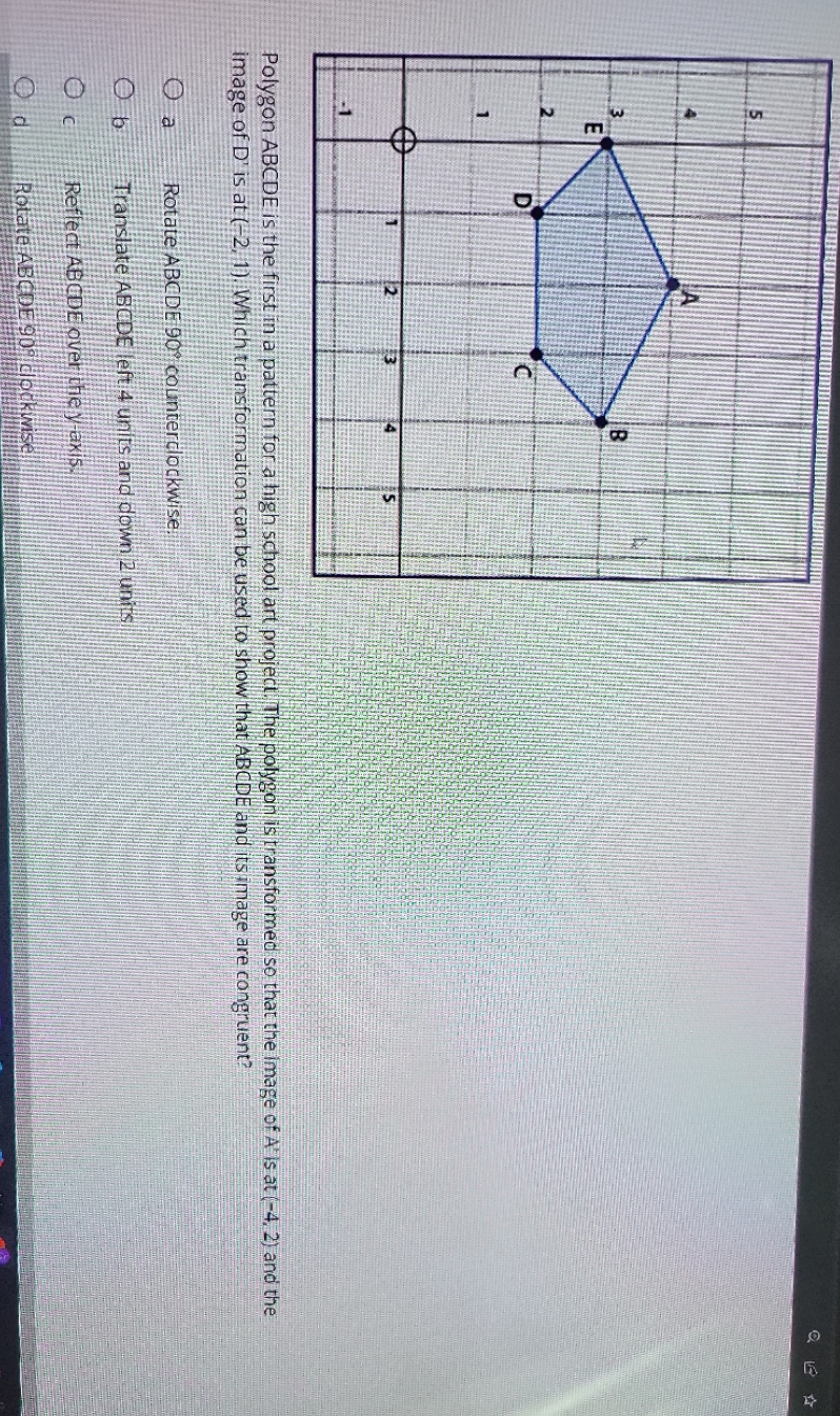 CO WU Polygon ABCDE is the first in a pattern for