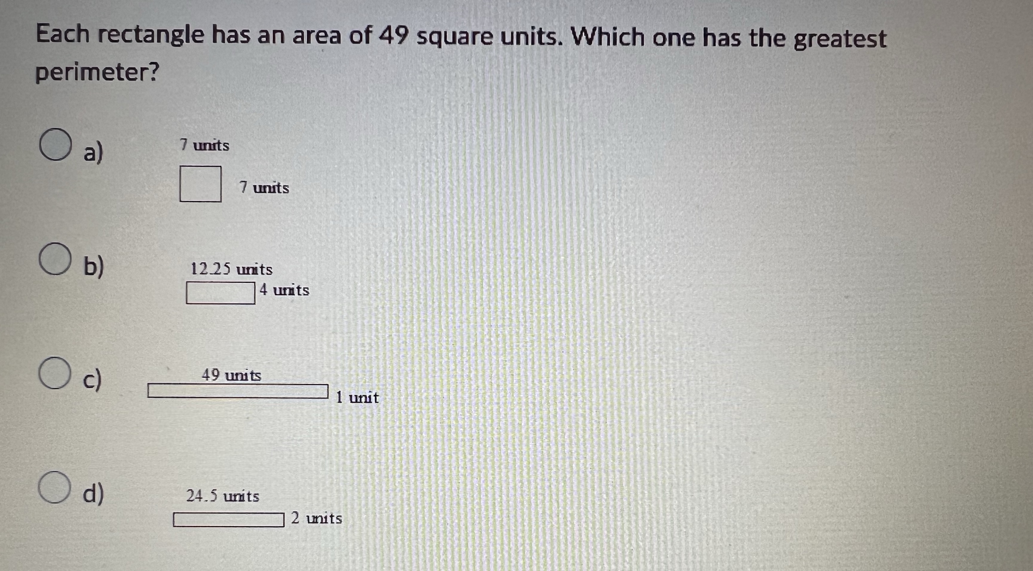 Can you please answer this, just tell me which