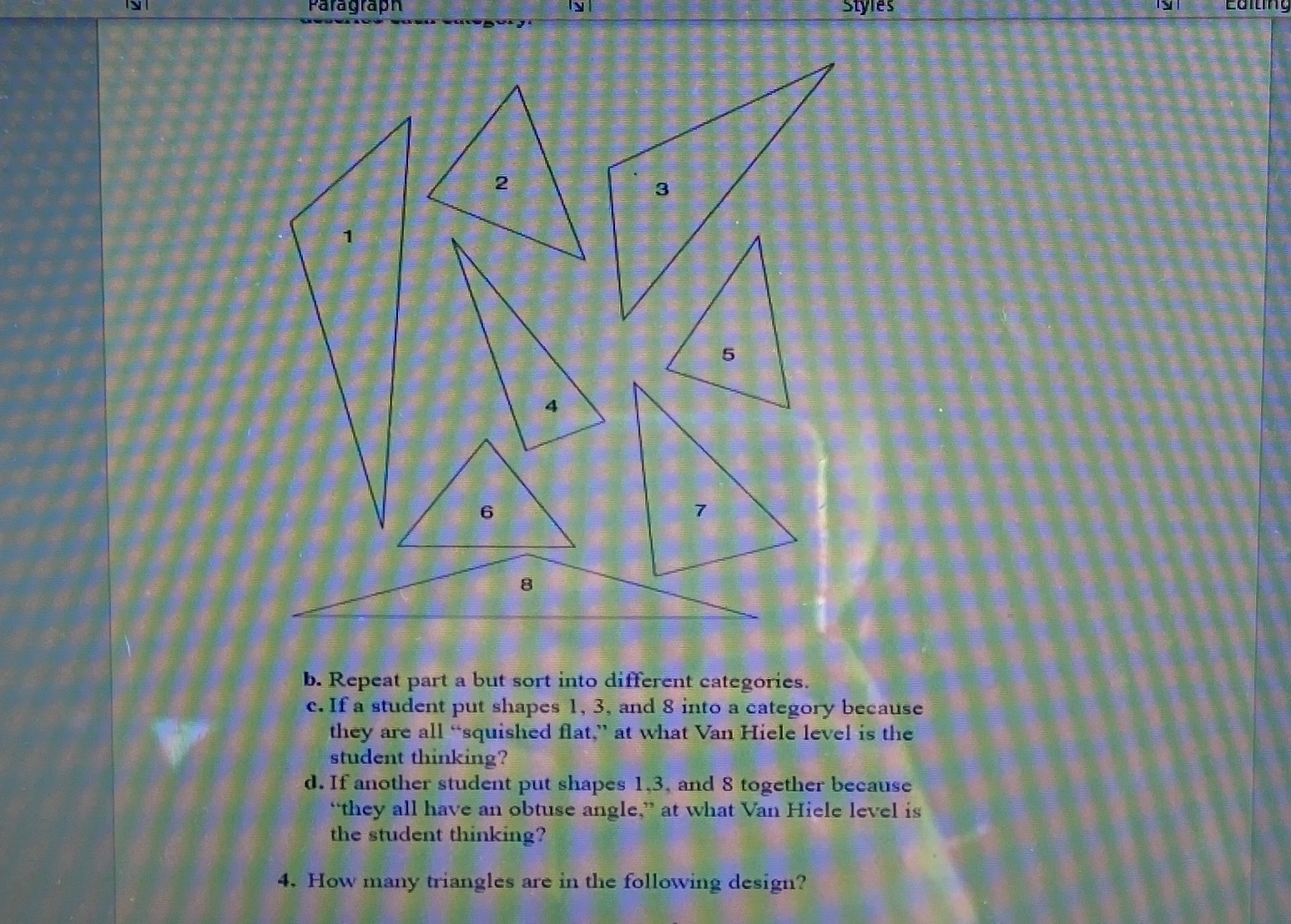 Paragraph Styles 5 6 b. Repeat part a but sort