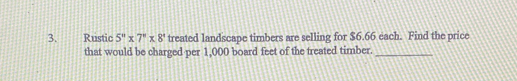 3. Rustic 5" x 7" x 8