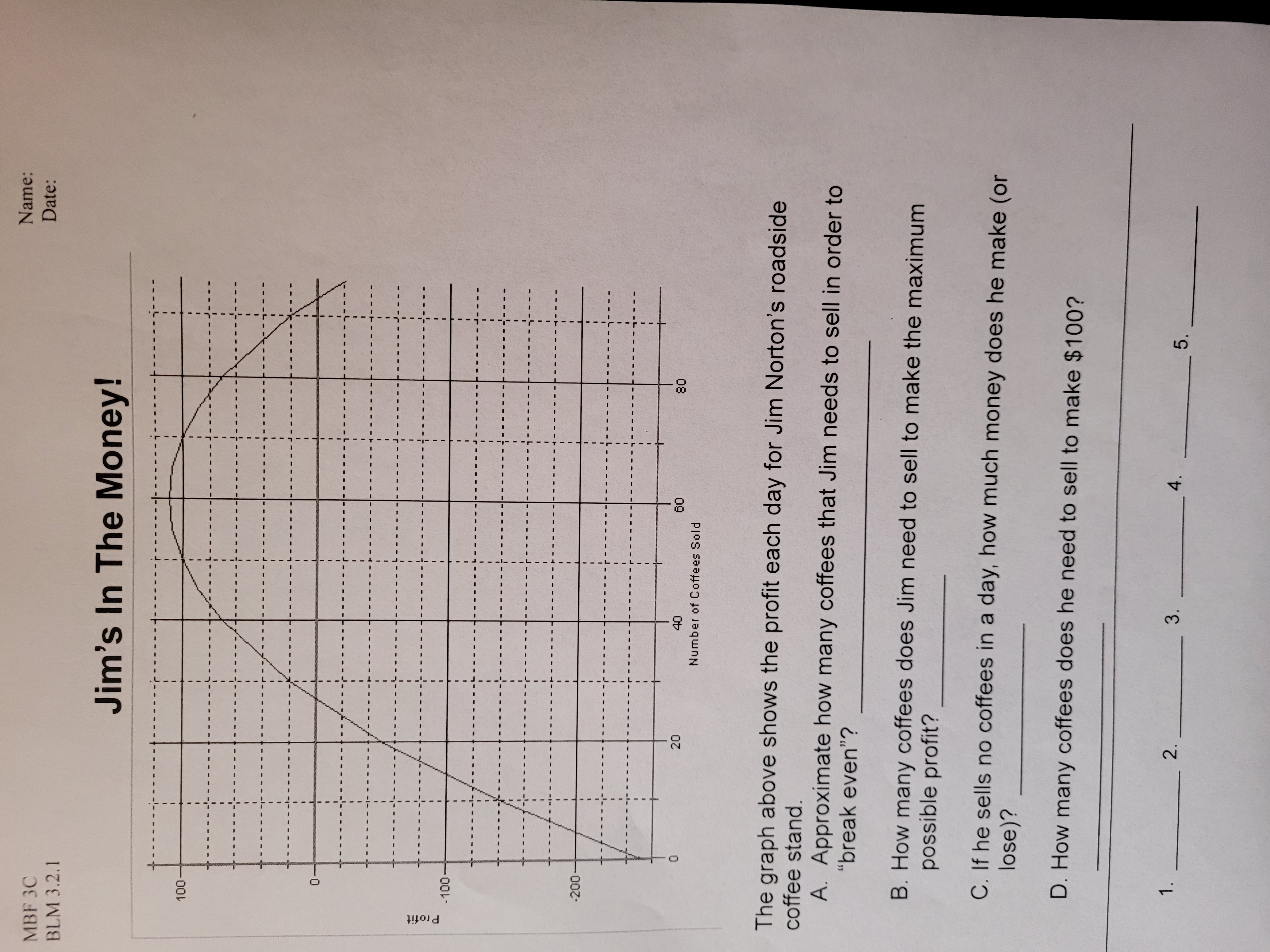 Name: MBF 3C Date: BLM 3.2.1 Jim's In The